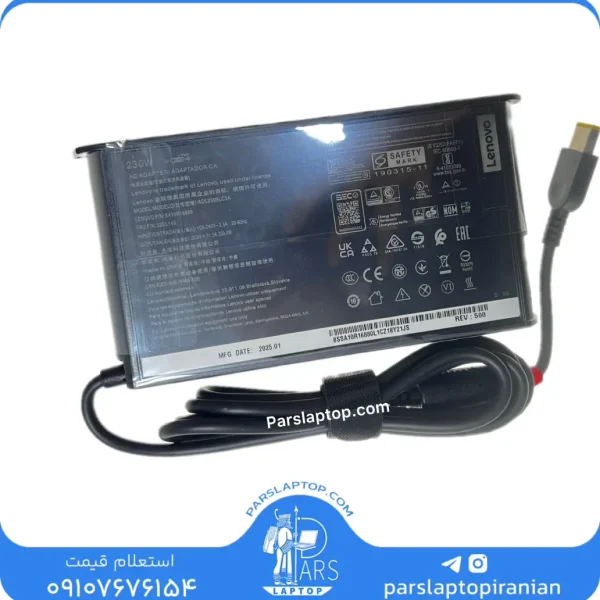 آداپتور لپ تاپ لنوو Lenovo ADL230SLC3A 230W | 20V 11.5A سر فیش (USB PIN)